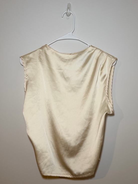 Sincerely Jules Tops - Sincerely Jules Soft Cream Satin Tank Top Women’s XL